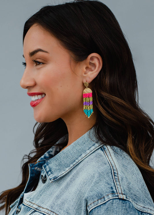 Multicolored Beaded Earrings