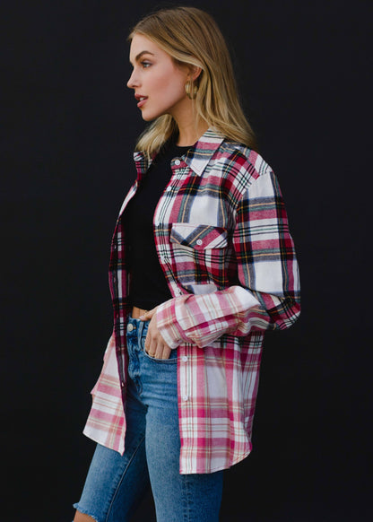 Red, Green & White Plaid Flannel