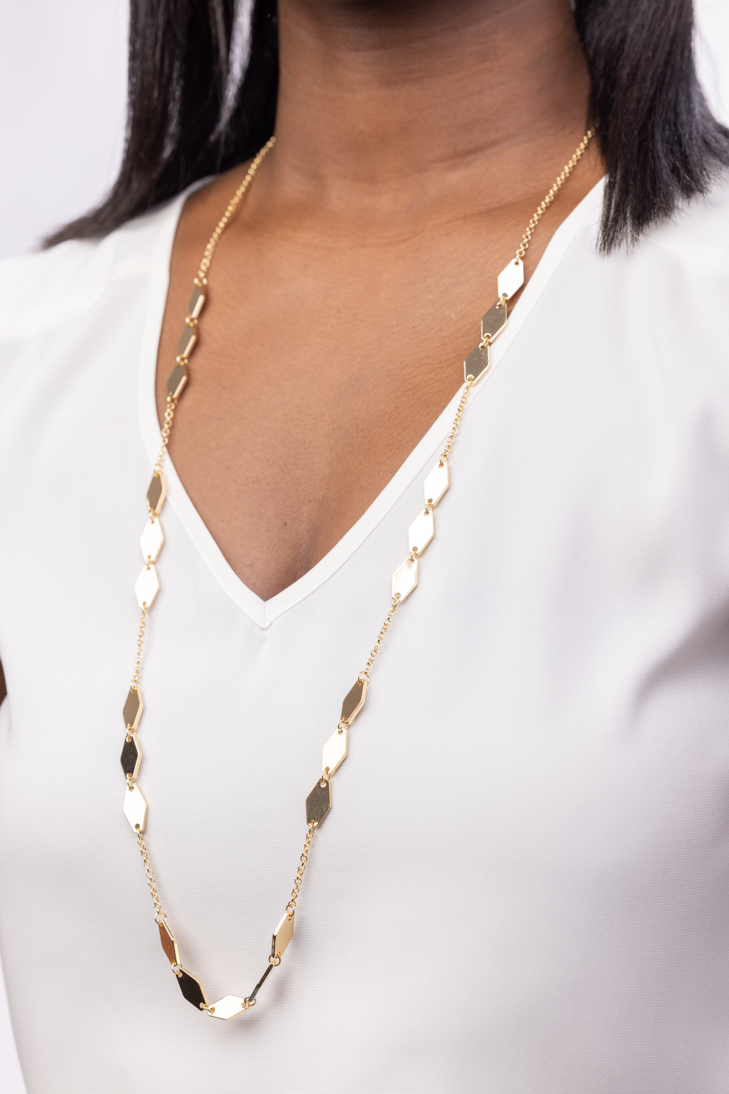 36" Diamond Chain Necklace - Gold