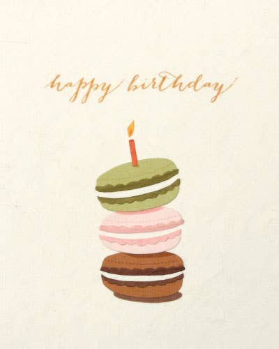 Greeting Card - Macaron Birthday