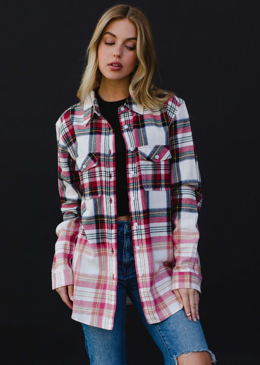 Red, Green & White Plaid Flannel