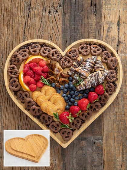 Heart Shaped Cheese & Cracker Board