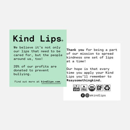 Kind Lips Organic Lip Balm - Vanilla Lemon